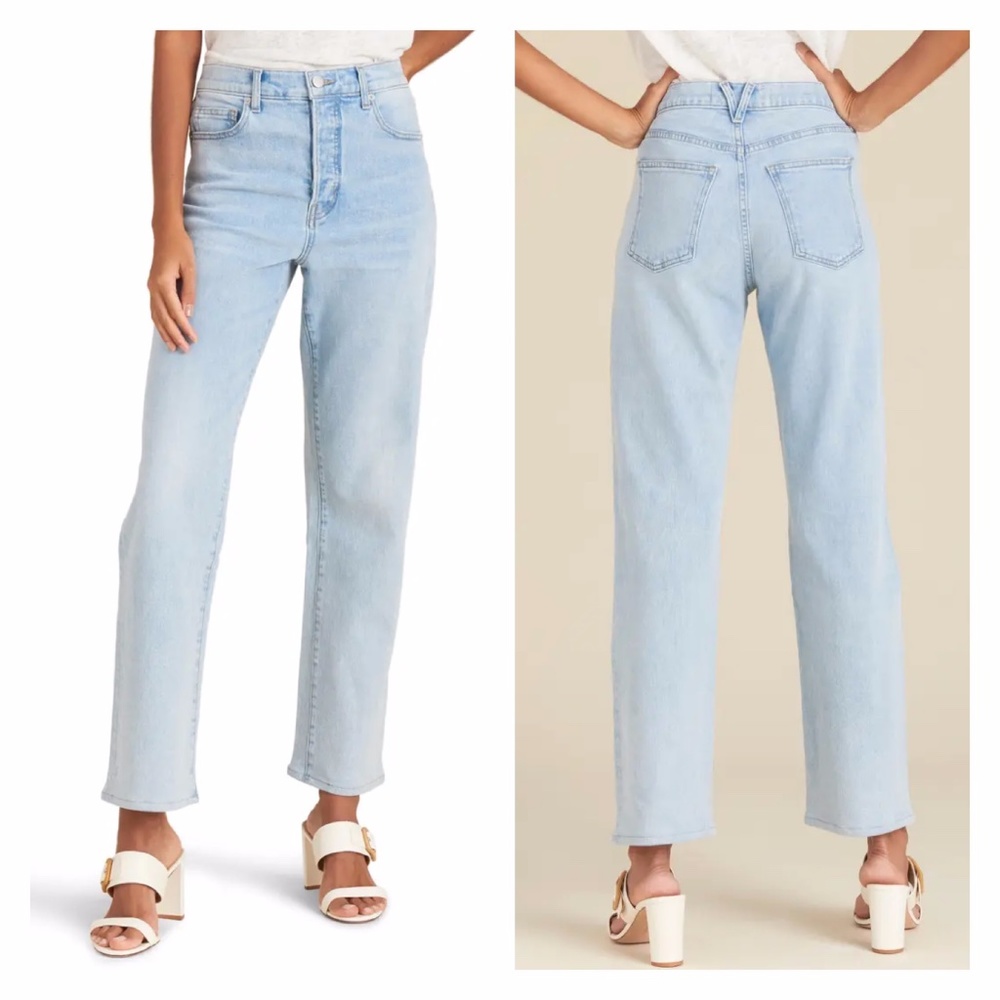 VERONICA BEARD | Blake Classic Straight High Rise Jeans Cotton Stretch
